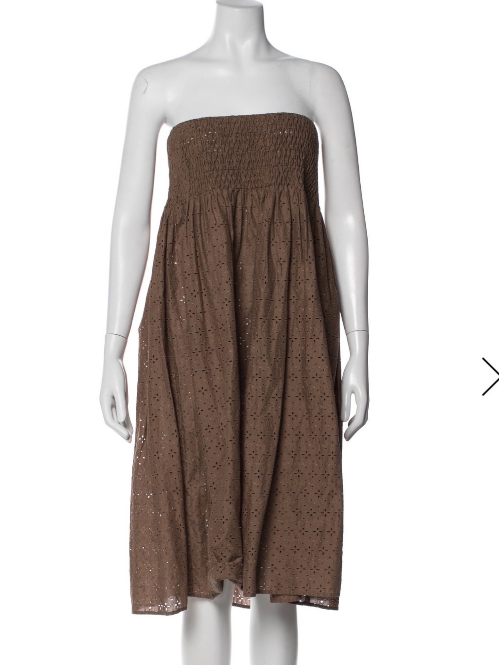 MARYSIA SWIM RESORT COCO BROWN EYELET COVERUP - Dress or skirt